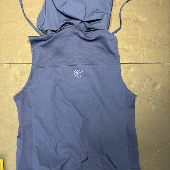 HeartSoul Women’s Navy Scrub Vest – Size S, Zip Front, Dri-Fit, Multi-Pocket - Picture 5 of 7